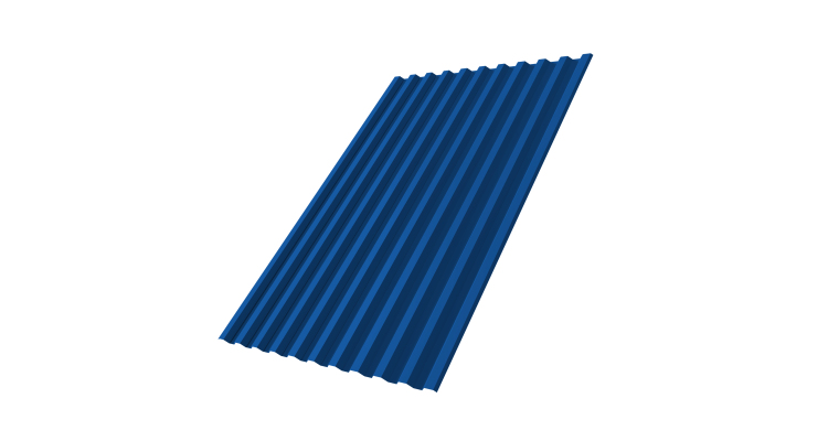 Профнастил С21R 0,7 PE RAL 5005 сигнальный синий