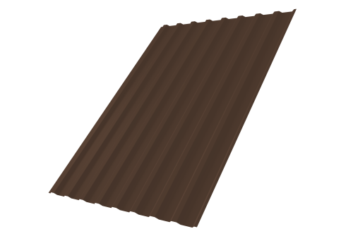 Профнастил С20В 0,4 PE с пленкой RAL 8017 шоколад
