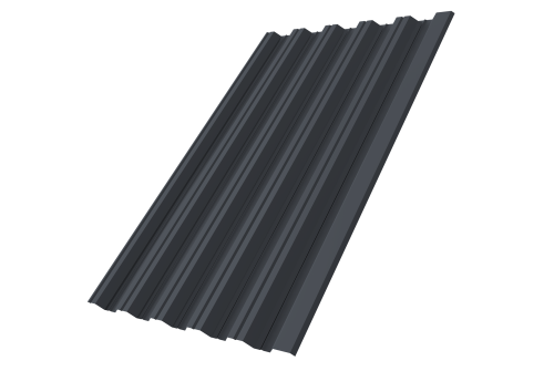 Профнастил HC35R 0,5 Rooftop Бархат RAL 7024 мокрый асфальт