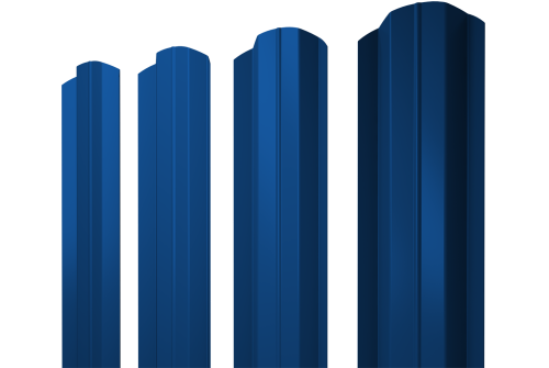 Штакетник М-образный В фигурный 0,45 PE RAL 5005 сигнальный синий
