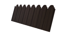 Профнастил С10B фигурный 0,45 Print Elite с пленкой Coffee Wood Blesk TwinColor