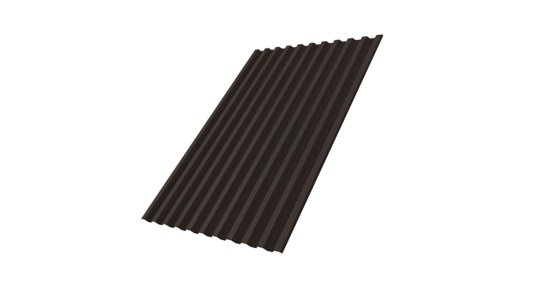 Профнастил С21R 0.45 Drap TX RR 32 темно-коричневый