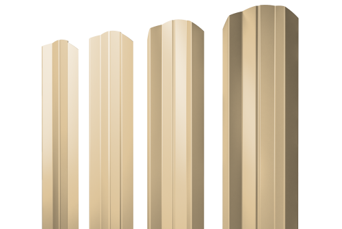 Штакетник М-образный A фигурный 0,45 PE RAL 1014 слоновая кость