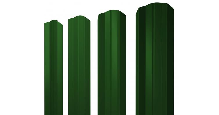 Штакетник М-образный А фигурный 0,45 PE-Double RAL 6005 зеленый мох