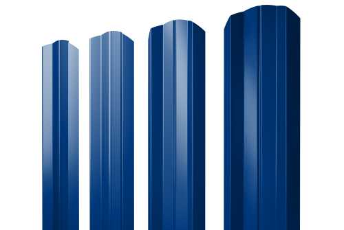 Штакетник М-образный A фигурный 0,45 PE RAL 5002 ультрамариново-синий