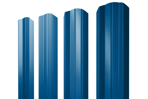 Штакетник М-образный A фигурный 0,45 PE RAL 5005 сигнальный синий