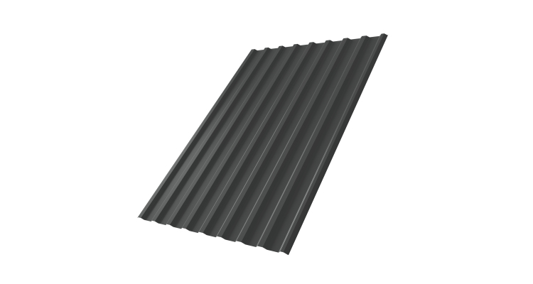 Профнастил С20R Grand Line 0,5 PurLite Matt RAL 7016 антрацитово-серый