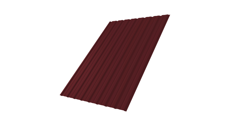 Профнастил С10B 0.5 Satin Matt RAL 3005 красное вино