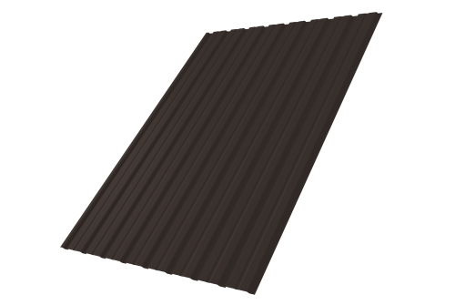 Профнастил С10B 0.5 Atlas X RR 32 темно-коричневый
