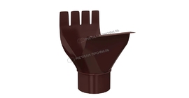 Воронка выпускная Металл Профиль GS lite D125/90 RAL 8017