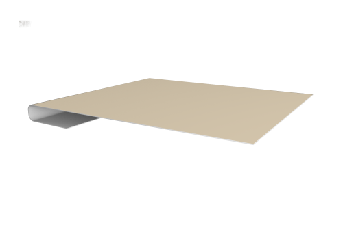 Планка завершающая 0,5 Satin с пленкой RAL 1015 светлая слоновая кость (3м)