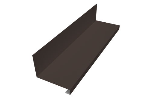 Планка примыкание нижнее к трубе для Кликфальц Pro 0,45 Drap TX RR 32 темно-коричневый (2м)